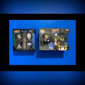 🎁 New! Bundle Funko Pop Naruto Shippuden + t-shirt Sz S New & 4 set Shot Glasses